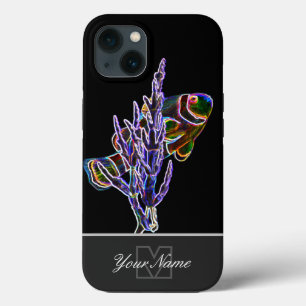 Case-Mate iPhone Case Aquarium Neon-Pop-Art poisson clown avec Monogramm