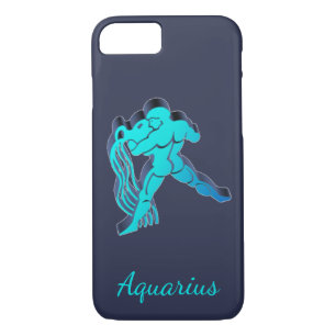 Case-Mate iPhone Case Aquarius Blue Zodiac Astrologie Drôle Élégant