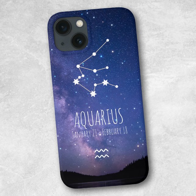 Coques Case-Mate iPhone Aquarius | Constellation Zodiaque personnalisée (Créateur téléchargé)