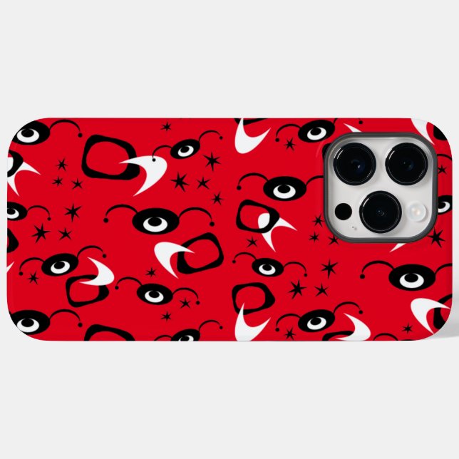 Coques Case-Mate iPhone Araignées atomiques rétro (Verso (horizontal))