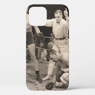 Case-Mate iPhone Case Arbitre comptant sur boxer en boxe, vintage