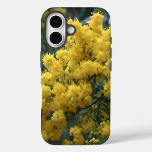 Coques iPhone 16 Arbre à bois jaune en fleurs jaunes australiens,
