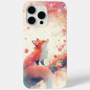 Coque iPhone 15 Pro Max Arbre à fleurs Cerisier Red Fox