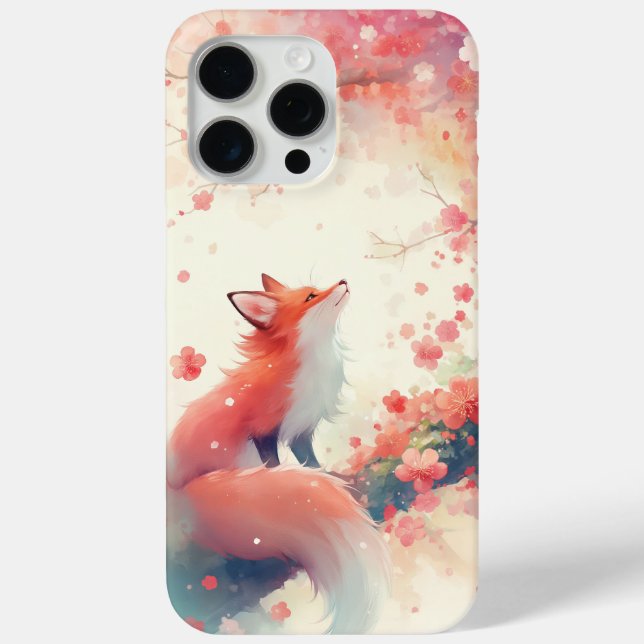 Coques Case-Mate iPhone Arbre à fleurs Cerisier Red Fox (Verso)