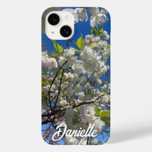 Coque Pour iPhone 14 arbre à fleurs de cerisier blanc