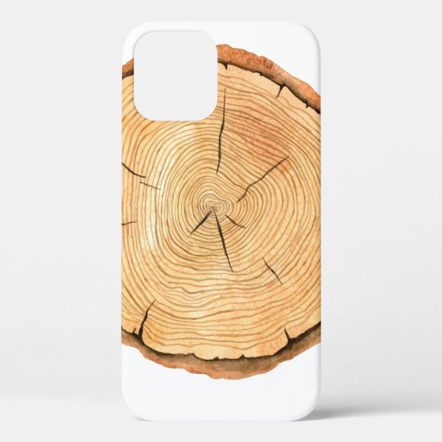 Coques Case-Mate iPhone Arbre anneaux. Illustration aquarelle. tabulation (Verso)