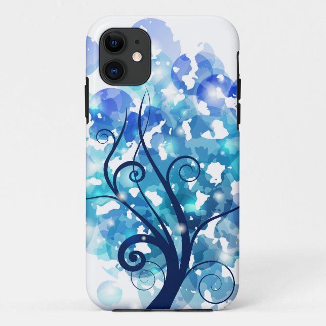 Coques Case-Mate iPhone Arbre bleu (Dos)