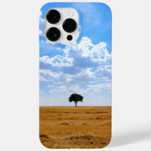 Coque Pour Pour iPhone 14 Pro Max Arbre dans un champ de blé récolté