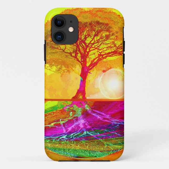 Coques Case-Mate iPhone Arbre de lever de soleil de la vie (Dos)