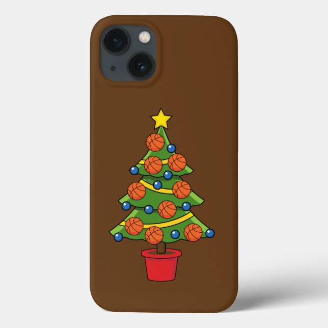 Coques Case-Mate iPhone Arbre de Noël de basket-ball (Verso)