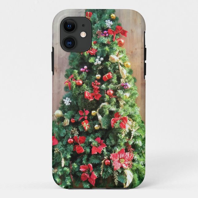 Coques Case-Mate iPhone Arbre de Noël décoré (Dos)
