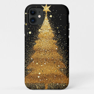 Case-Mate iPhone Case Arbre de Noël doré Design esthétique festif