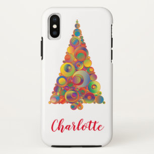 Case-Mate iPhone Case Arbre de Noël Festive Chic Colorful Girl