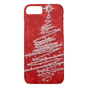 Coque iPhone 7 Arbre de Noël griffonné
