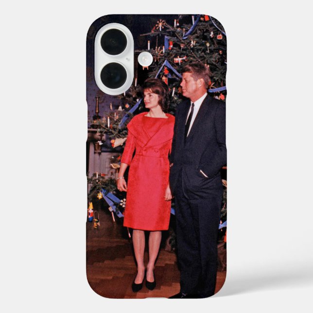 Coques Case-Mate iPhone Arbre de Noël Président John Kennedy & Jacqueline (Verso)