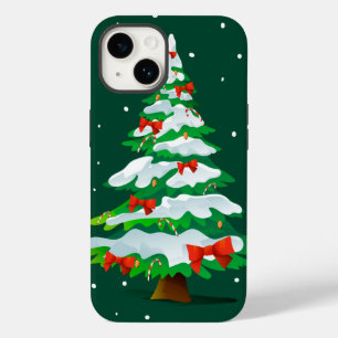 Coque Pour iPhone 14 Arbre de Noël Red Bows