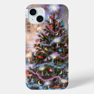 Coque iPhone 15 Mini Arbre de Noël Vintage
