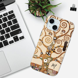 Coque Pour iPhone 15 Arbre de vie Gustav Klimt Monogramme