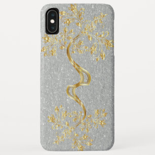 Case-Mate iPhone Case Arbre d'or sur Parties scintillant Argent