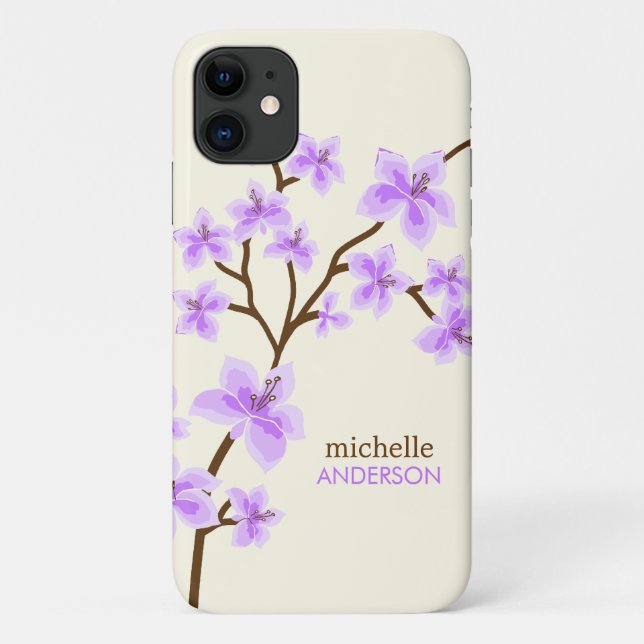 Coques Case-Mate iPhone Arbre pourpre de fleurs de cerisier (Dos)