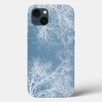 Arbres blancs silhouettes Coque-coque iphone Mate