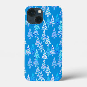 Case-Mate iPhone Case Arbres de Noël Fleurs Modernes, Bleu Céruleen
