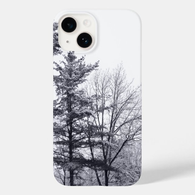 Coques Case-Mate iPhone Arbres enneigés : Vertical (Verso)