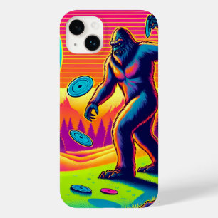 Coque Pour iPhone 14 Plus Arbres noirs Bigfoot Disc Golf Humour