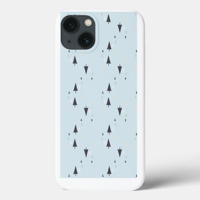 Coques Case-Mate iPhone Arbres sur Arrière - plan bleu (Verso)