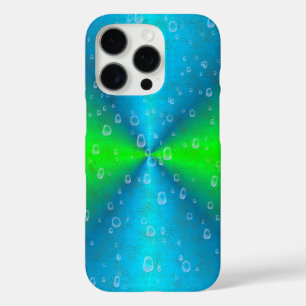 Coques iPhone 16 Pro Arc-en-ciel bleu vert dans l'optique cuir peau d'é