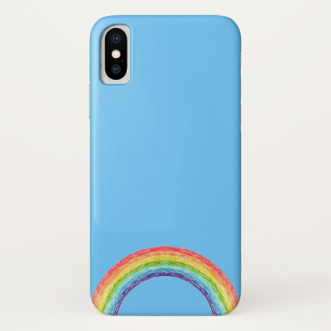 Coques Case-Mate iPhone Arc en ciel et ciel bleu (Dos)