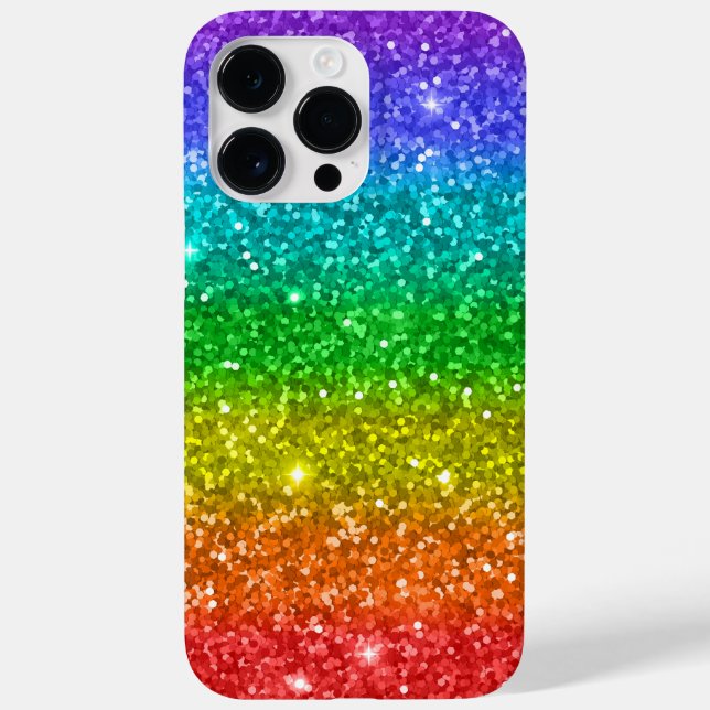 Coques Case-Mate iPhone Arc en ciel et Parties scintillant (Verso)