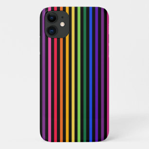 Case-Mate iPhone Case Arc-en-ciel et rayures noires