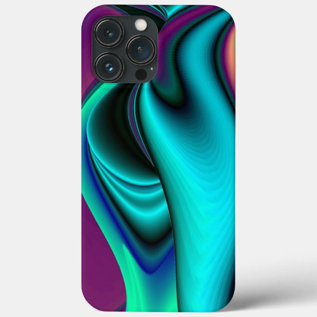 Coques Case-Mate iPhone Arc-en-ciel métallique Abstrait futuriste (Verso)