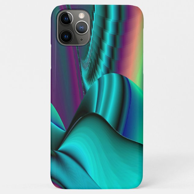 Coques Case-Mate iPhone Arc-en-ciel métallique Abstrait futuriste (Dos)