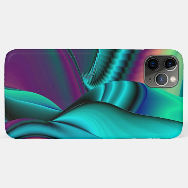 Coques Case-Mate iPhone Arc-en-ciel métallique Abstrait futuriste (Dos (Horizontal))