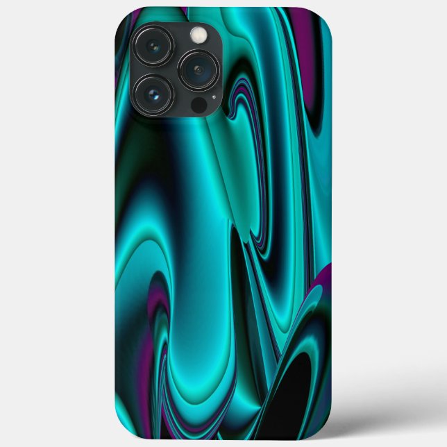 Coques Case-Mate iPhone Arc-en-ciel métallique Abstrait futuriste (Verso)