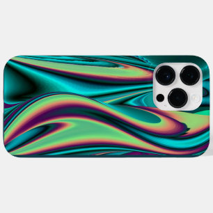 Coque Pour Pour iPhone 14 Pro Max Arc-en-ciel métallique Abstrait futuriste