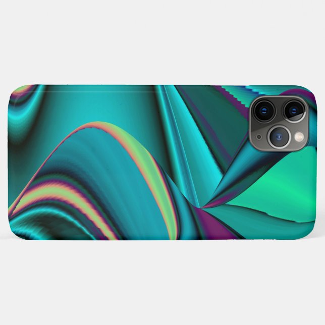 Coques Case-Mate iPhone Arc-en-ciel métallique Abstrait futuriste (Dos (Horizontal))