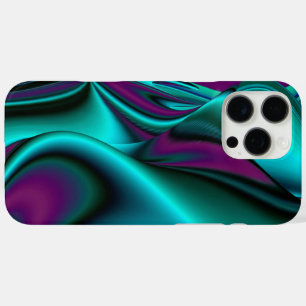 Coques iPhone 16 Pro Max Arc-en-ciel métallique Abstrait futuriste