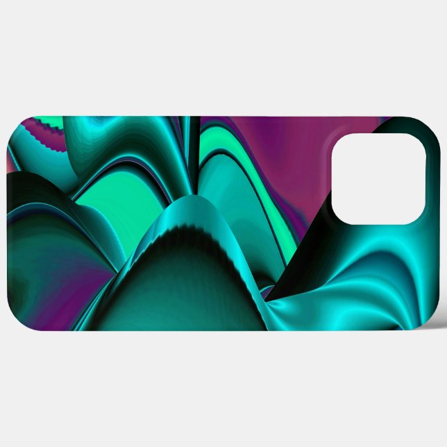 Coques Case-Mate iPhone Arc-en-ciel métallique Abstrait futuriste (Verso (horizontal))