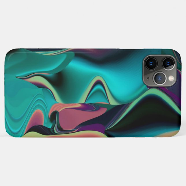 Coques Case-Mate iPhone Arc-en-ciel métallique Abstrait futuriste (Dos (Horizontal))