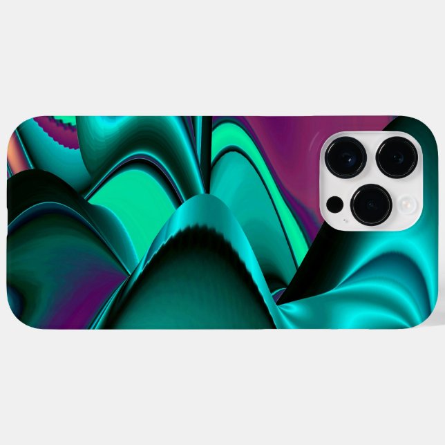 Coques Case-Mate iPhone Arc-en-ciel métallique Abstrait futuriste (Verso (horizontal))