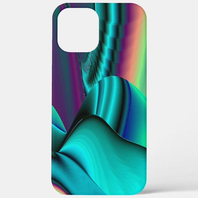 Coques Case-Mate iPhone Arc-en-ciel métallique Abstrait futuriste (Verso)
