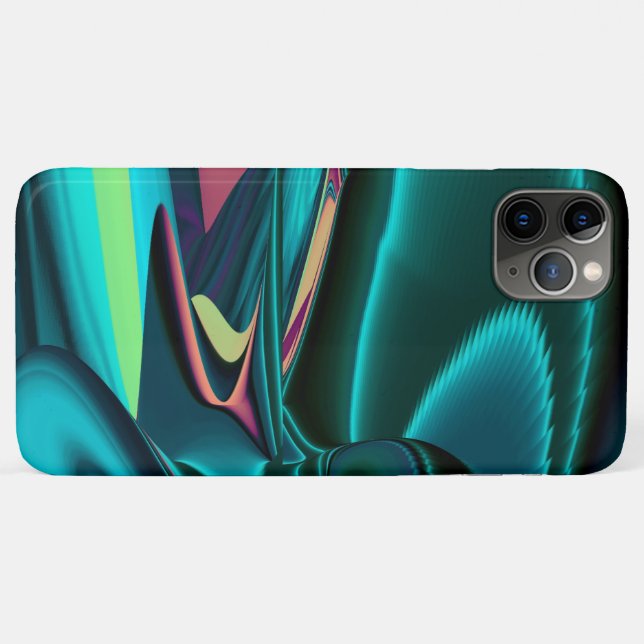 Coques Case-Mate iPhone Arc-en-ciel métallique Abstrait futuriste (Dos (Horizontal))