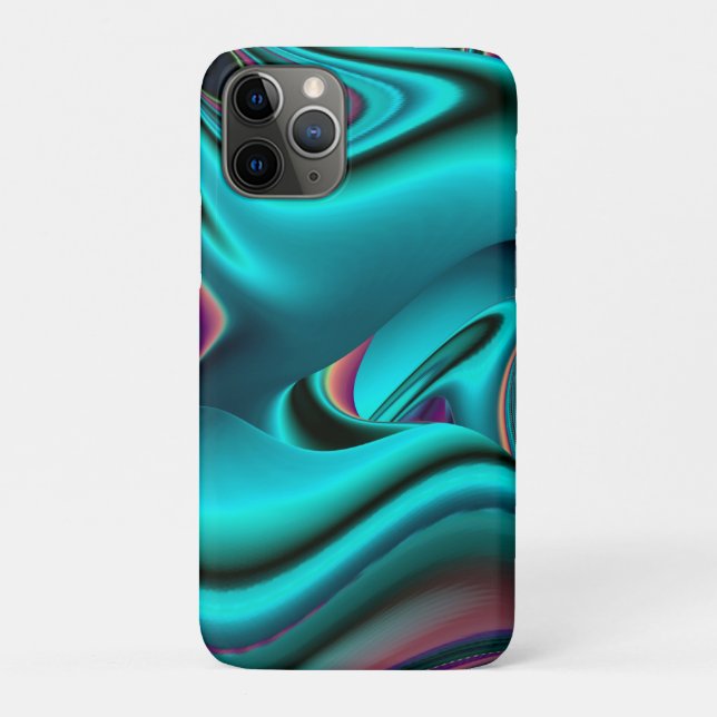 Coques Case-Mate iPhone Arc-en-ciel métallique Abstrait futuriste (Dos)