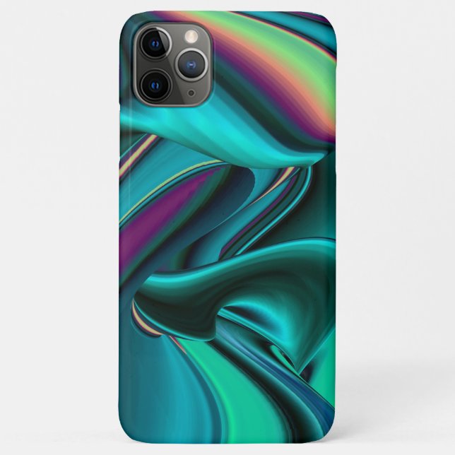 Coques Case-Mate iPhone Arc-en-ciel métallique Abstrait futuriste (Dos)