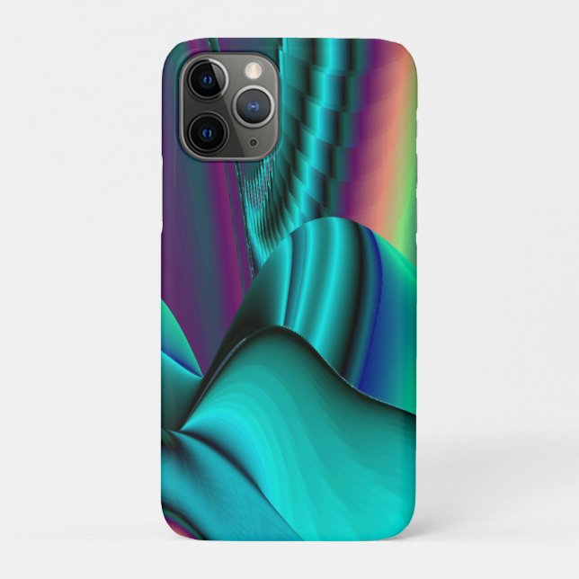 Coques Case-Mate iPhone Arc-en-ciel métallique Abstrait futuriste (Dos)