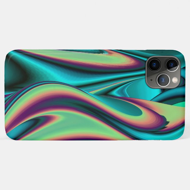 Coques Case-Mate iPhone Arc-en-ciel métallique Abstrait futuriste (Dos (Horizontal))