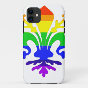 Coques Pour iPhone Arc-en-ciel stylisé Fleur de Lis